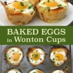 Baked Eggs in Wonton Cups