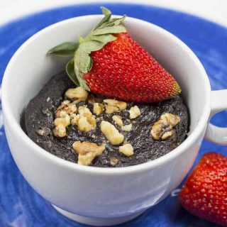 This Chocolate Banana Bread Mug Cake is healthy, high-protein, only takes a few minutes to make, and tastes amazing! It’s a great breakfast or post-workout snack.