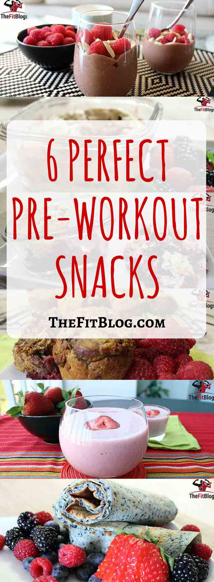 Learn what you should eat before your workouts and get six delicious recipes for the perfect pre-workout snacks and shakes. 