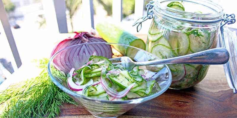 Pickled Cucumber Salad (Without Sugar) | Diabetes Strong