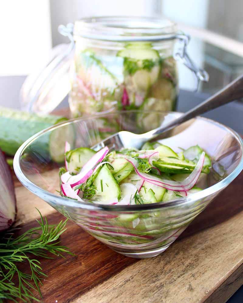 Simple Cucumber Salad Recipes (Marinated Cucumbers)