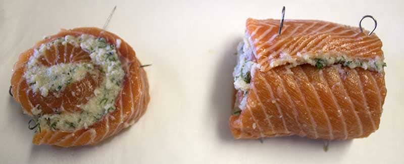 Easy Salmon and Crab Rolls – This is a healthy and easy salmon recipe that you can use to impress your friends. It looks fancy but anyone can make it │ TheFitBlog.com