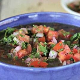 Black Bean Soup with Lime Salsa - Black bean soup is a filling meal in itself. Combining it with fresh, seasonal vegetables and topped with a refreshing, lime-based salsa, it makes a healthy lunch or dinner and is an easy way to make a satisfying and budget friendly vegetarian meal.