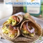 Breakfast crepes with smoked salmon