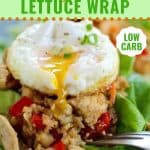 Healthy chicken lettuce wraps