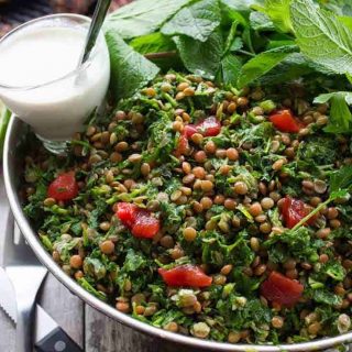 Lentil tabbouleh with grilled chicken is my favorite tabbouleh recipe. Super delicious, very easy, and a quick meal that makes a perfect healthy dinner.
