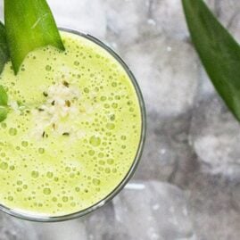 Pineapple Kale Smoothie – This delicious sugar-free smoothie only has 200 calories for a very large serving. Perfect for a workout shake or to cool off in the summer heat.
