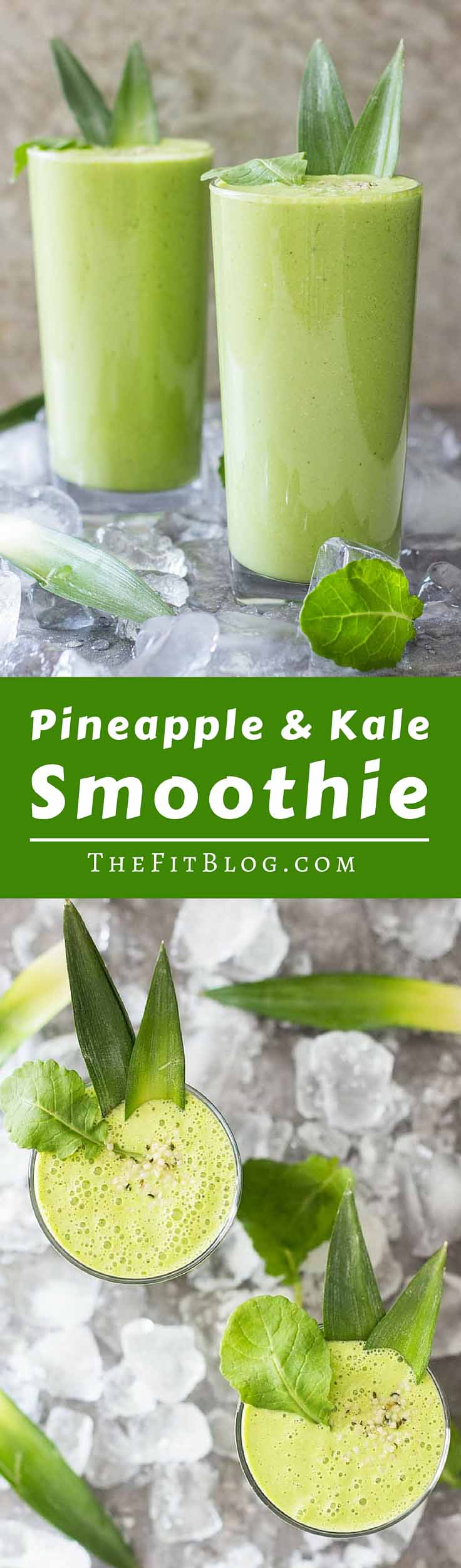Pineapple Kale Smoothie – This delicious sugar-free smoothie only has 200 calories for a very large serving. Perfect for a workout shake or to cool off in the summer heat.