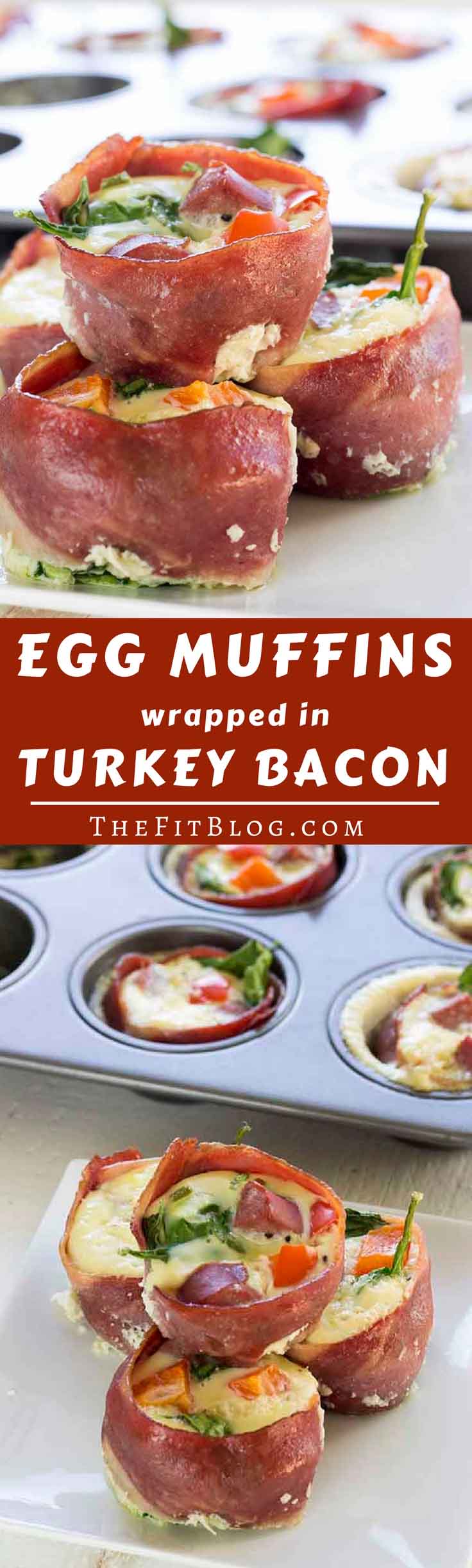 Healthy Egg Muffins With Lean Turkey Bacon - These healthy egg muffins take hardly any effort to make, taste amazing, and can be stored and reheated the next day. What more could you wish for in a recipe? (low-carb, high-protein, paleo, gluten-free, diabetes friendly) #eggwhite #Eggmuffins #breakfast #brunchrecipes #breakfastrecipes #healthyeating #healthyrecipes #diabetesdiet #diabetesrecipe #diabeticdiet #diabeticfood #diabeticrecipe #diabeticfriendly #lowcarb #lowcarbdiet #lowcarbrecipes