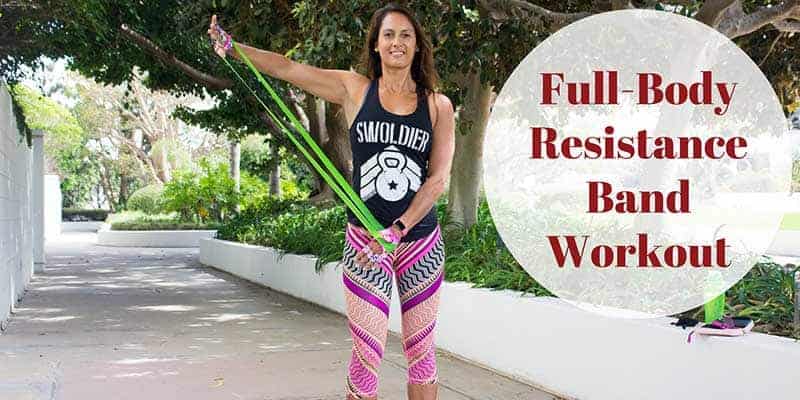 Full-body resistance band workout