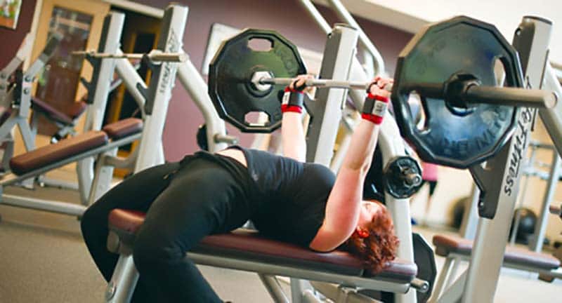 Ginger Vieira Bench Pressing