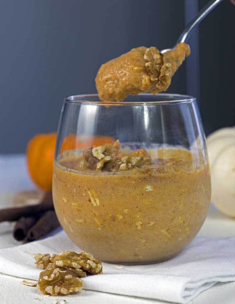 Pumpkin Protein Overnight Oats 