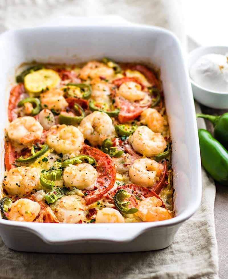 Jalapeno Shrimp Veggie Bake