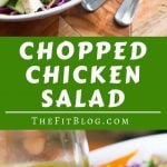 Chopped Chicken Salad utilizes seasonal fruits and vegetables and easy baked chicken to create a hearty, colorful, protein-packed salad! |diabetesstrong.com