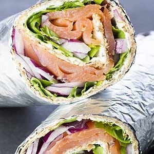 High Protein Salmon and Egg Wrap Recipe