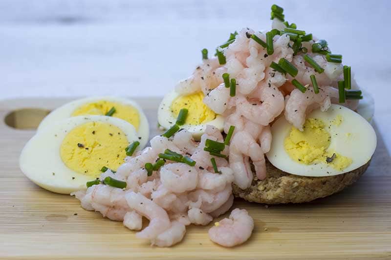 Shrimp & egg sandwich