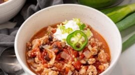 Diabetes-friendly turkey chili