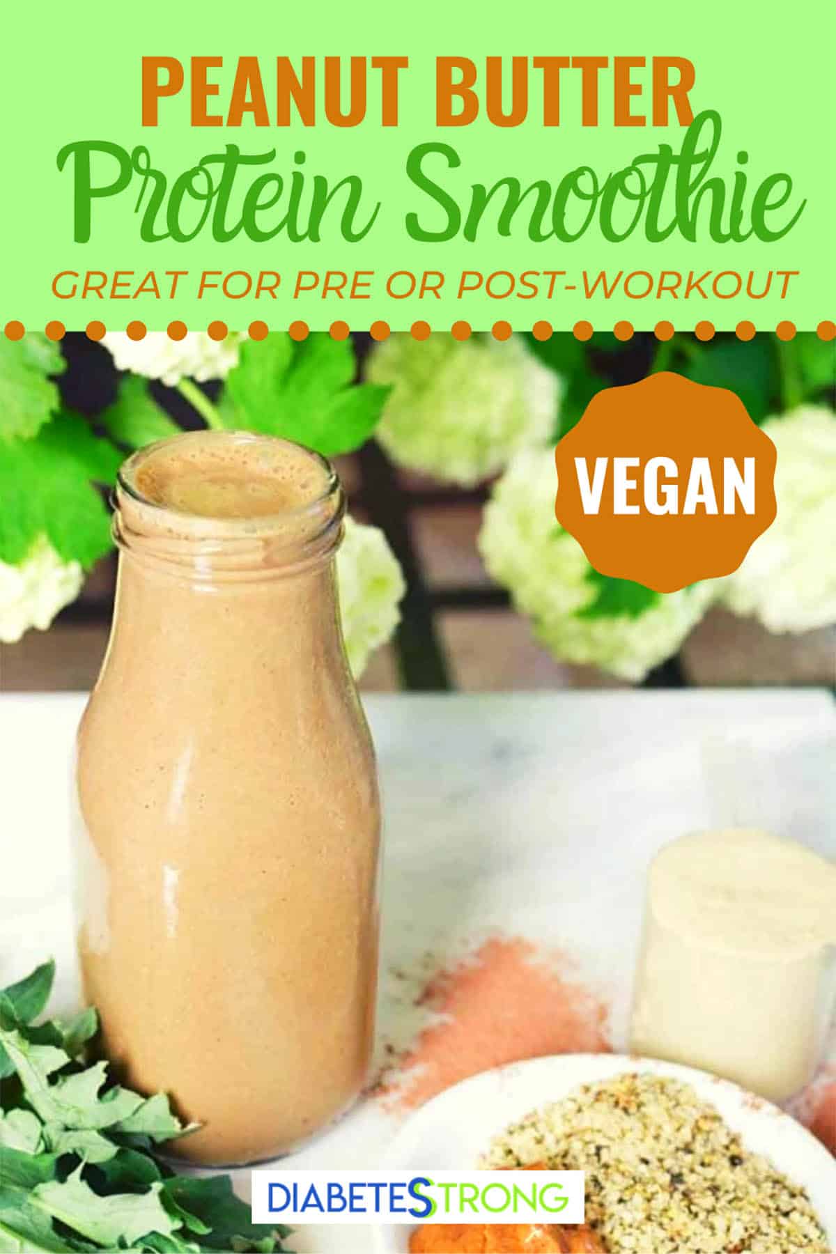 Vegan Peanut Butter Protein Smoothie Vegetarian Indian Recipes