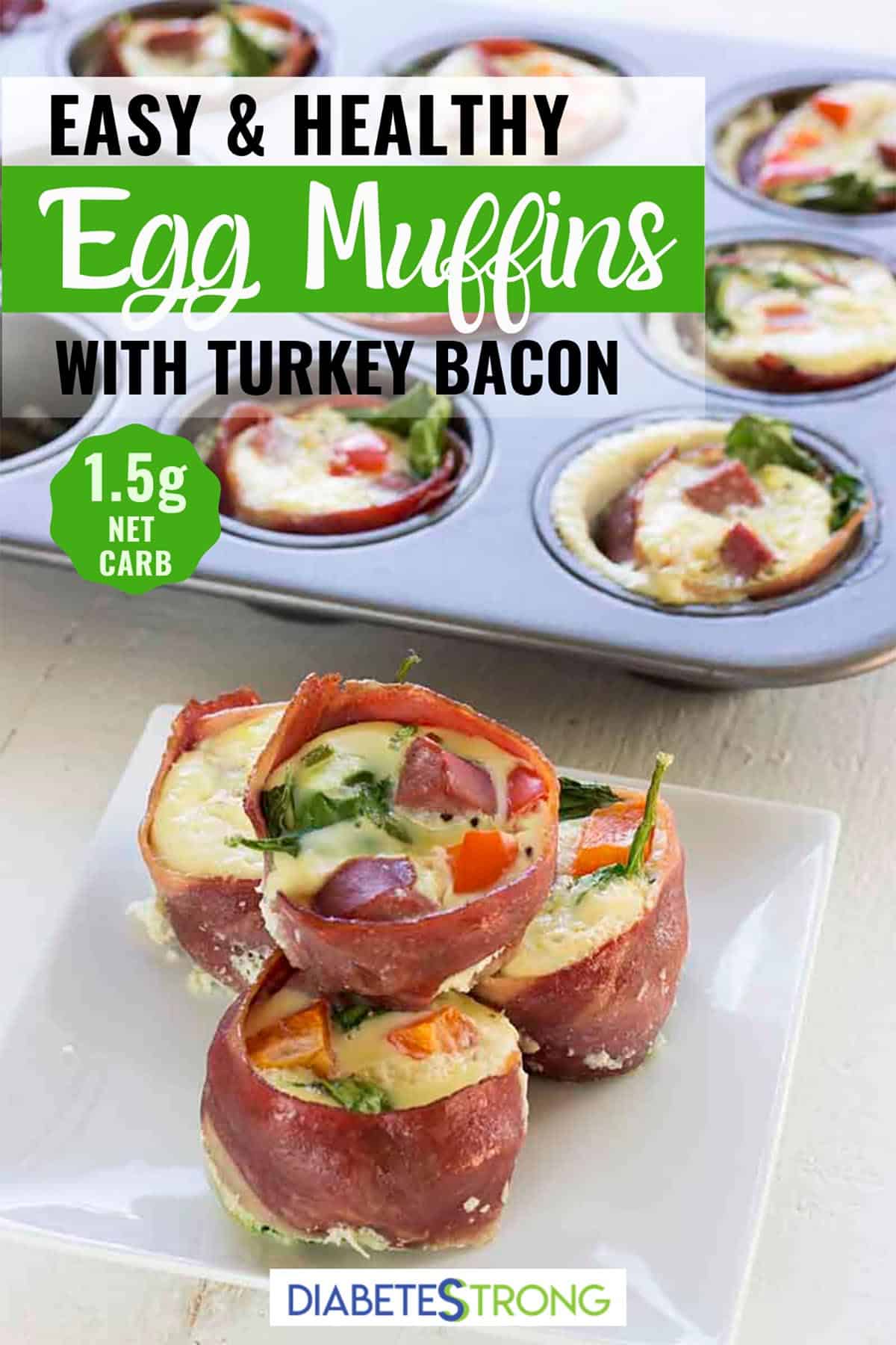Healthy Egg Muffins with Turkey Bacon Diabetes Strong