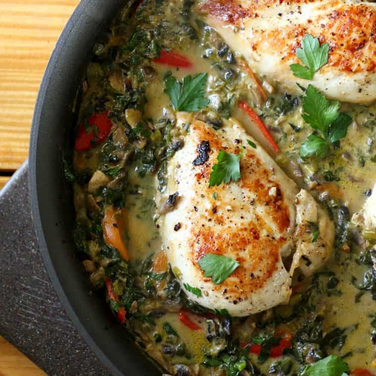 Healthy Chicken and Mushroom Skillet - Diabetes Strong