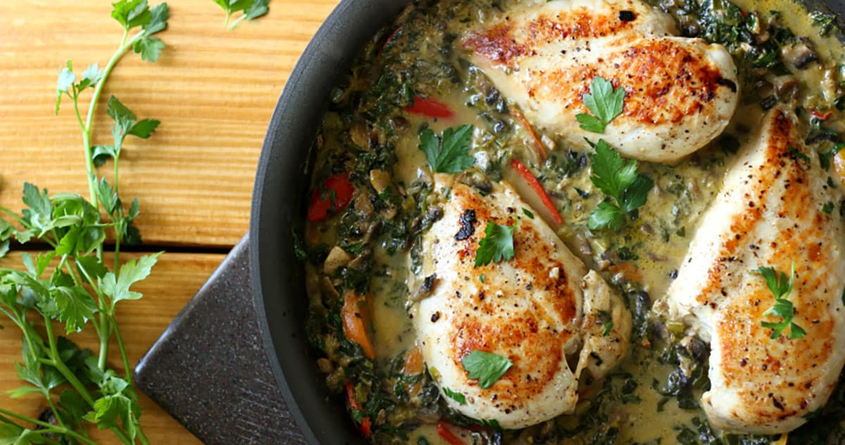 Smothered Creamy Skillet Chicken