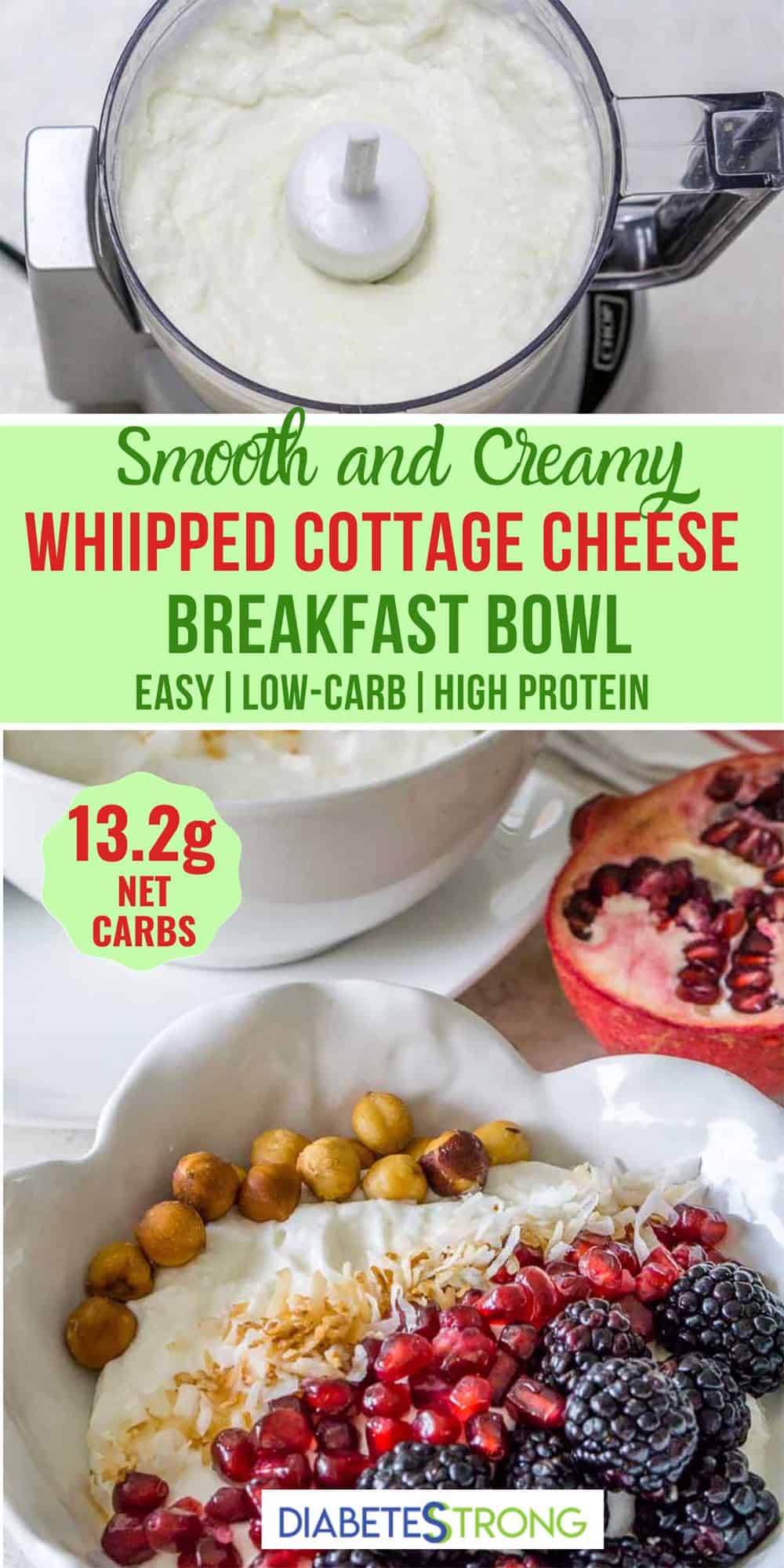 Whipped Cottage Cheese Breakfast Bowl Diabetes Strong
