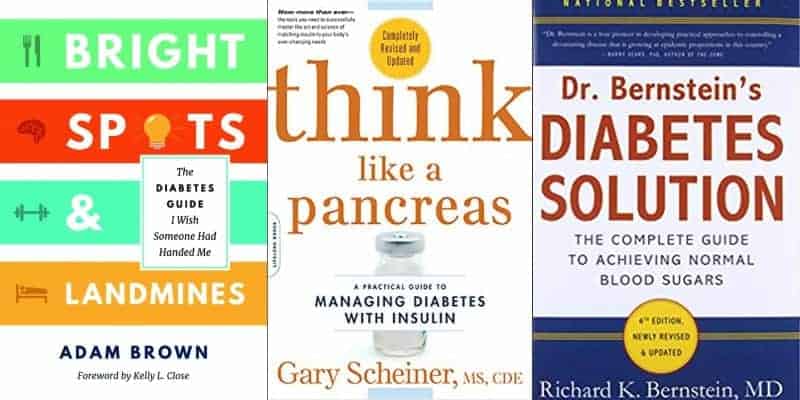 Collage of diabetes book covers
