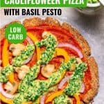 Vegan cauliflower pizza