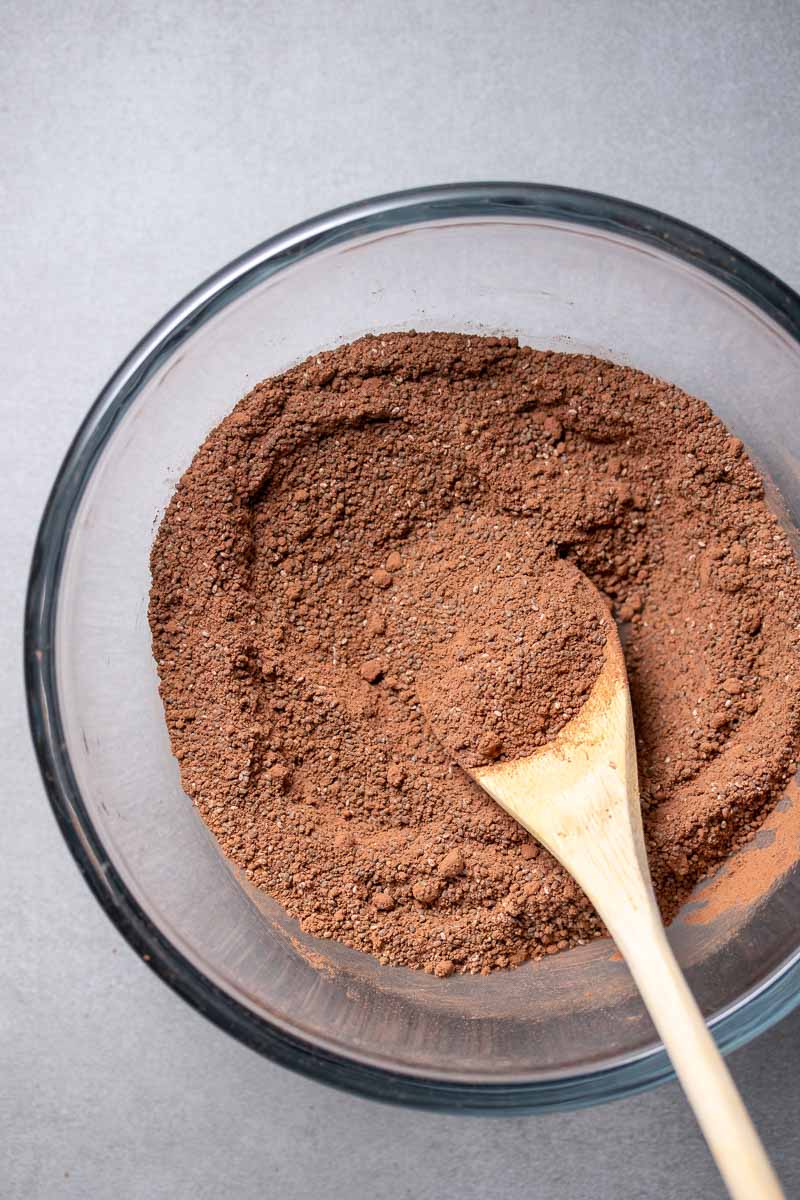 Dry ingredients in a mixing bowl