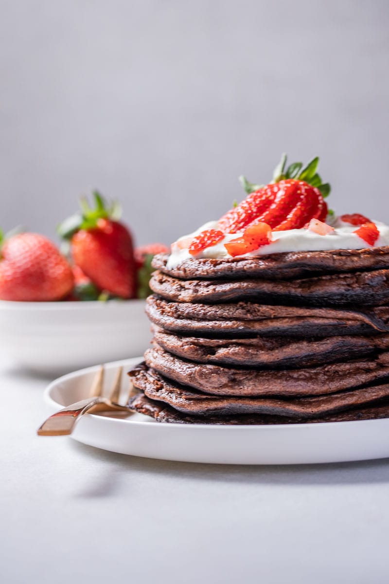 Chocolate Protein Pancakes