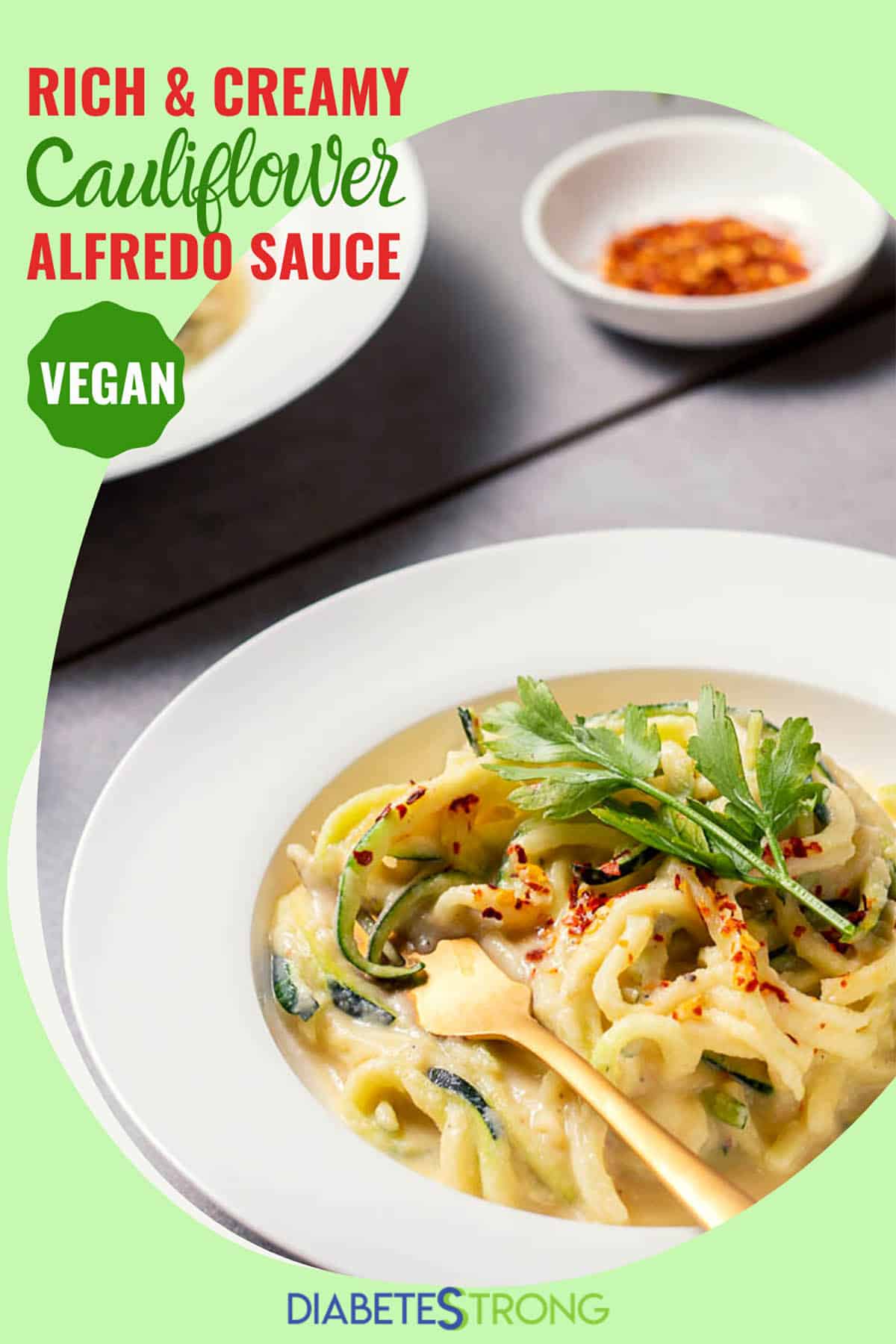 Cauliflower Alfredo Sauce (Vegan) Diabetes Strong