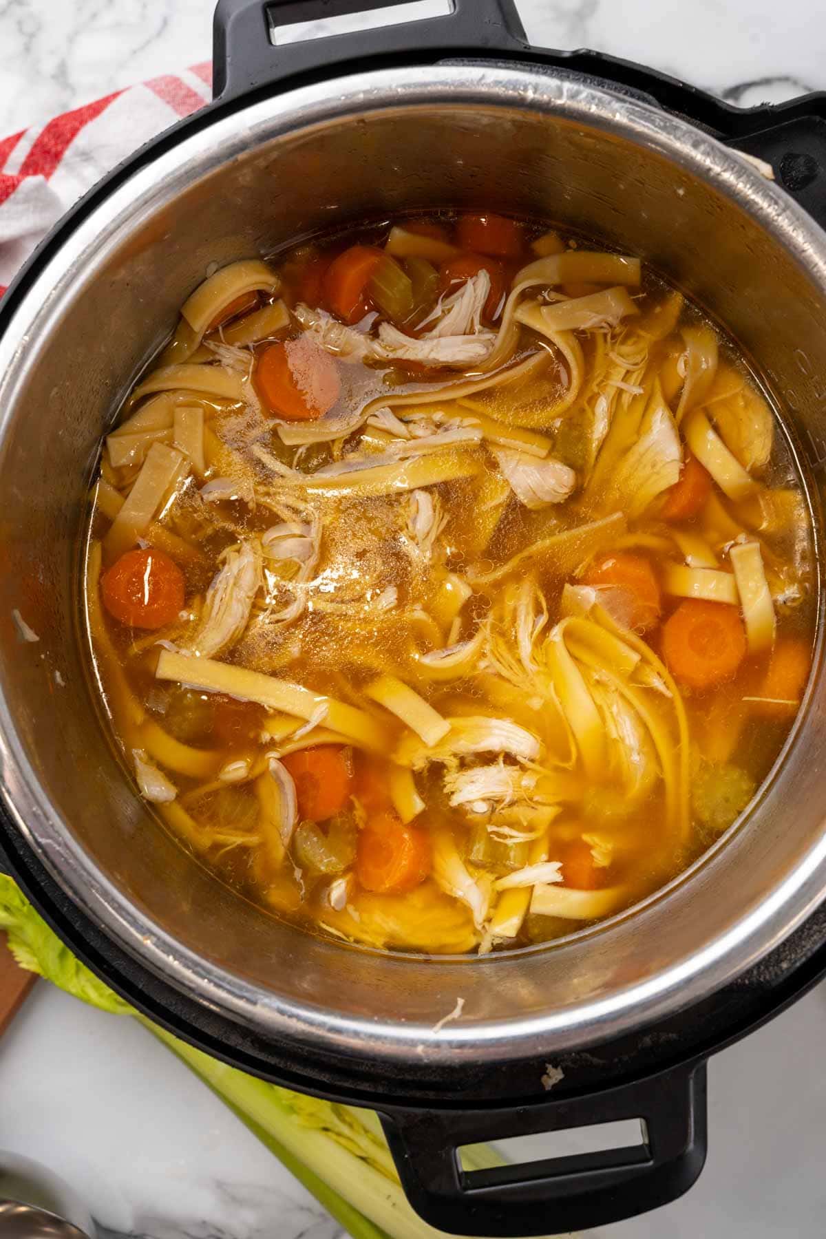 Finished soup in the Instant Pot