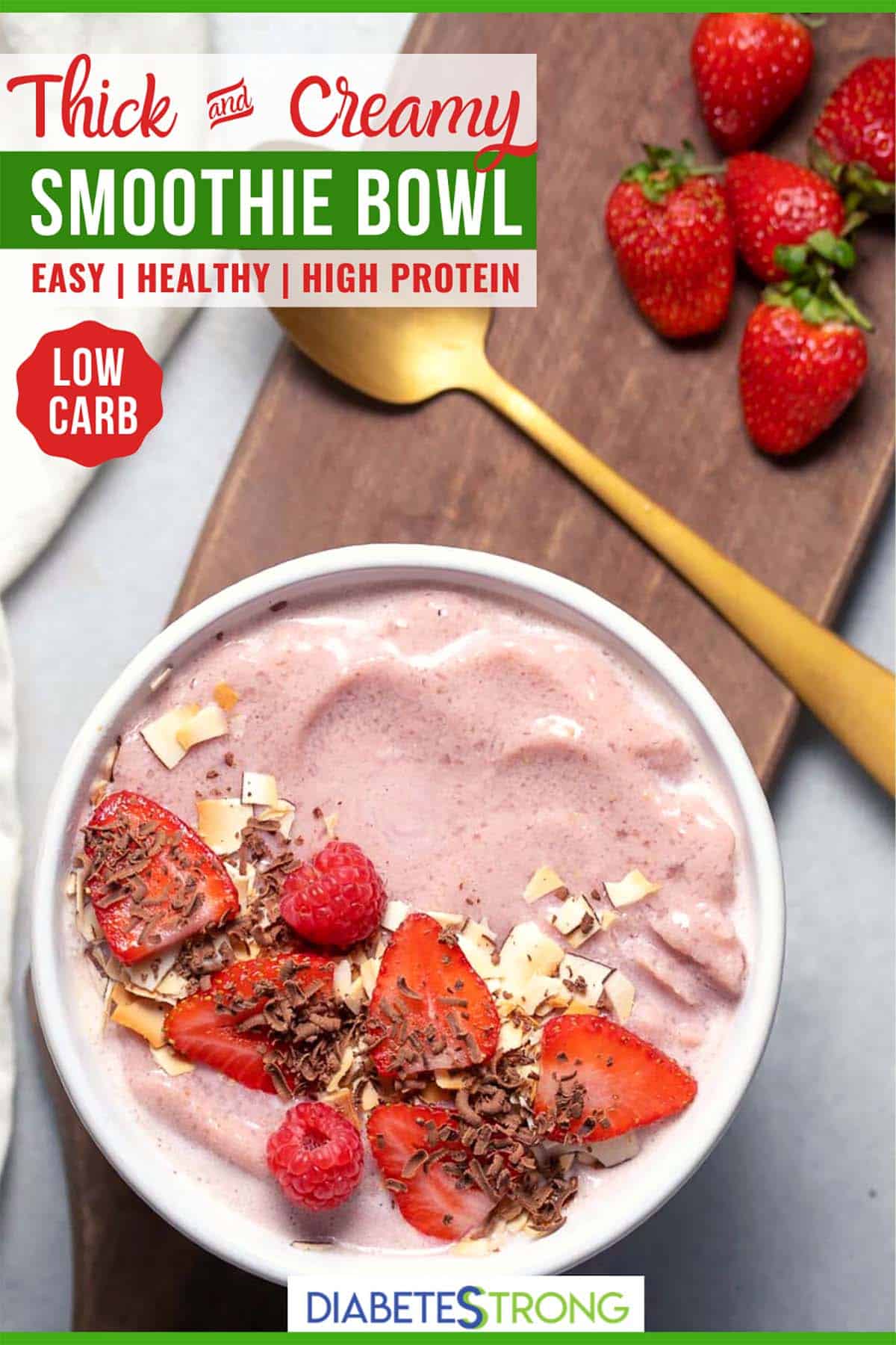 LowCarb Smoothie Bowl with Berries Diabetes Strong