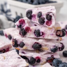 Frozen Yogurt Bark with Blueberries and Almonds