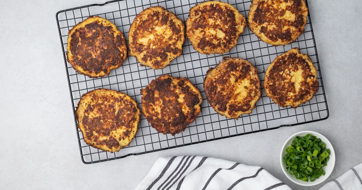 LowCarb Cheesy Cauliflower Fritters Recipe Diabetes Strong