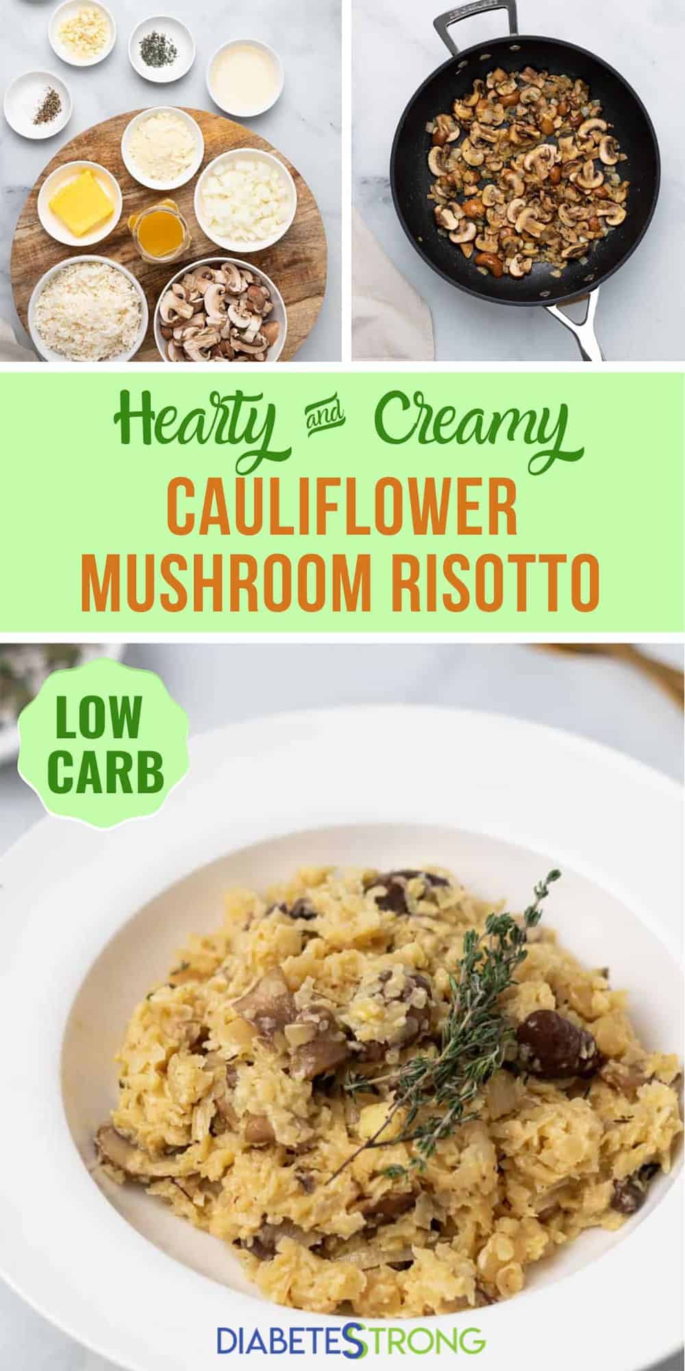LowCarb Cauliflower Mushroom Risotto Diabetes Strong