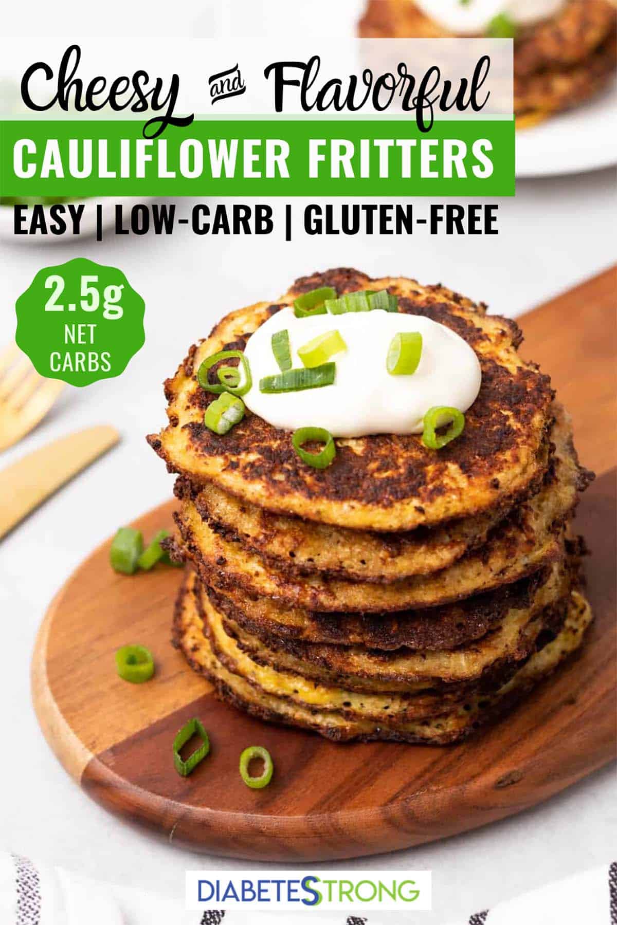 LowCarb Cheesy Cauliflower Fritters Recipe Diabetes Strong