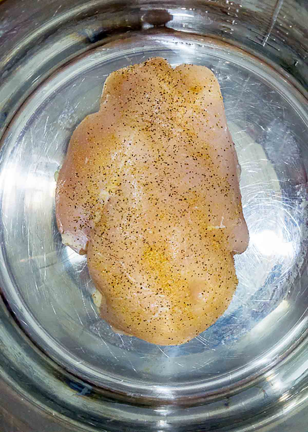 Seasoned chicken breast in the instant pot