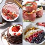 Collage of high protein breakfast recipes