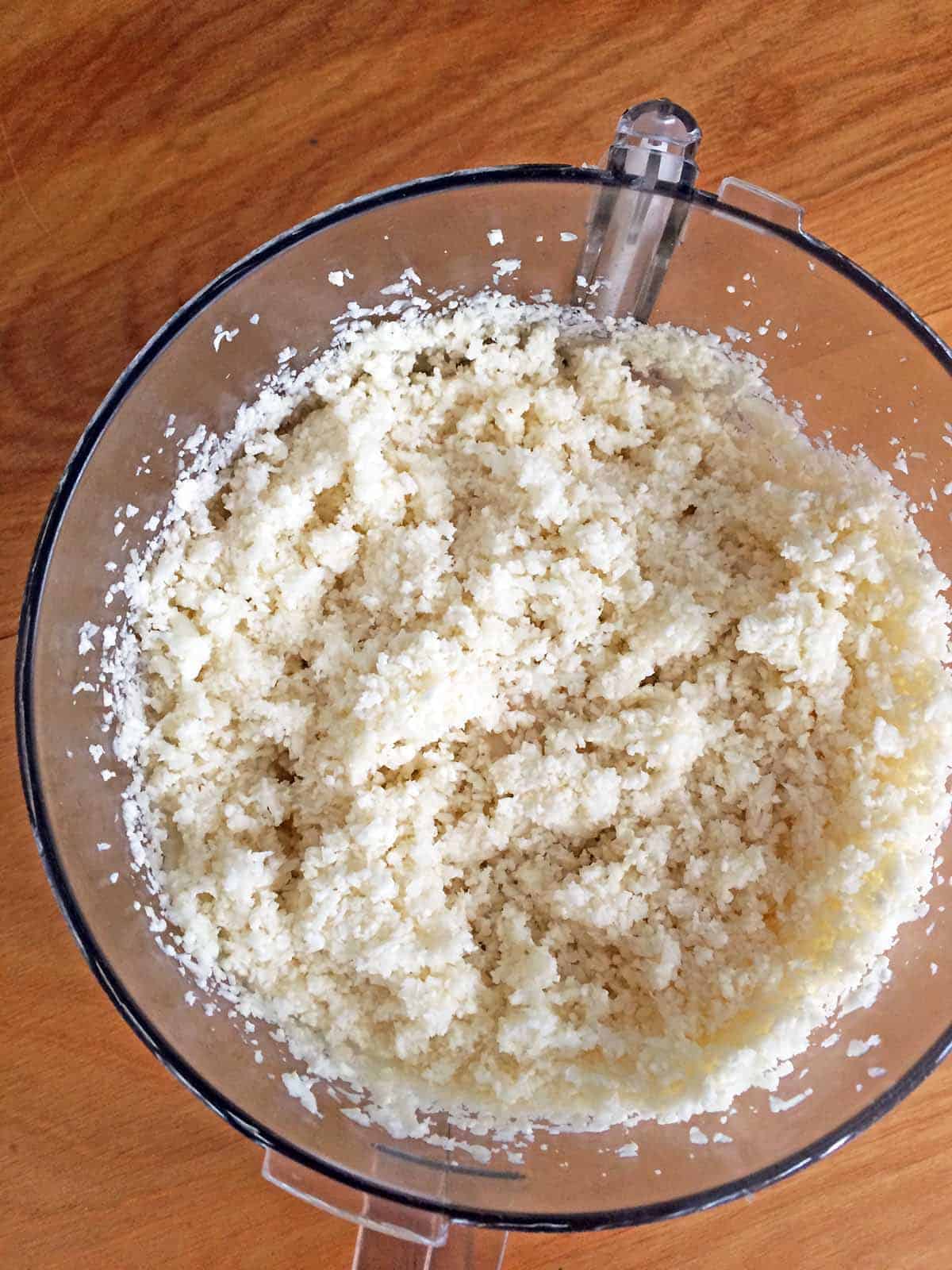 Cauliflower in food processor