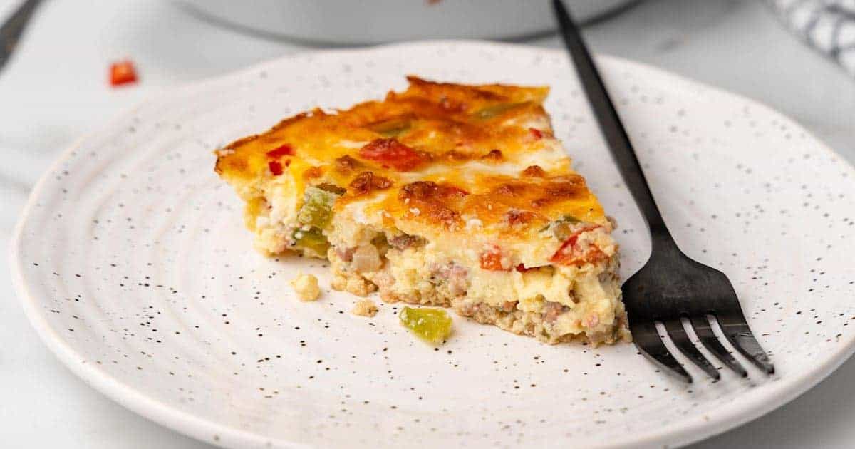 Crustless Quiche with Italian Turkey Sausage and Peppers Diabetes Strong