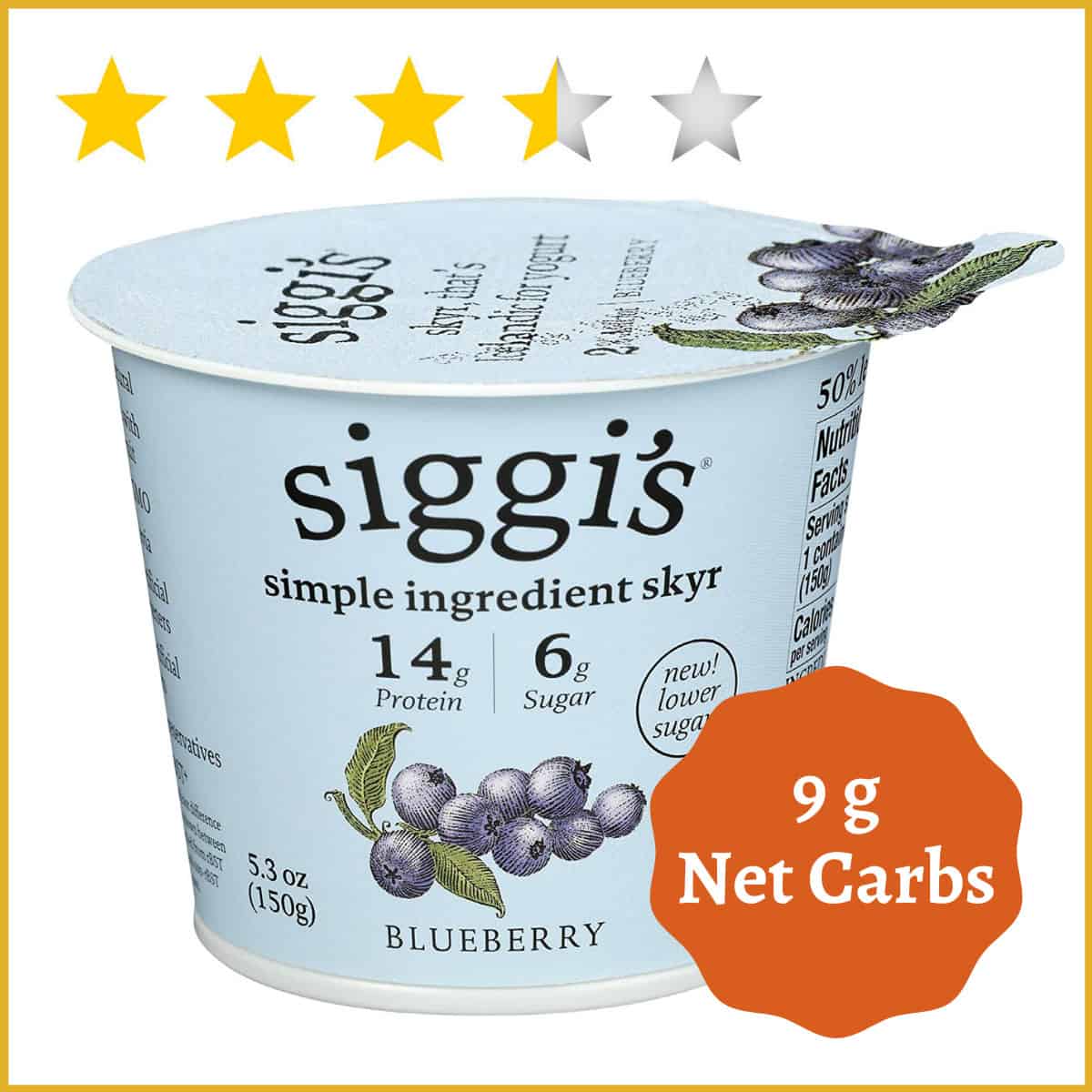 Siggi’s Skyr, Blueberry, New Lower Sugar