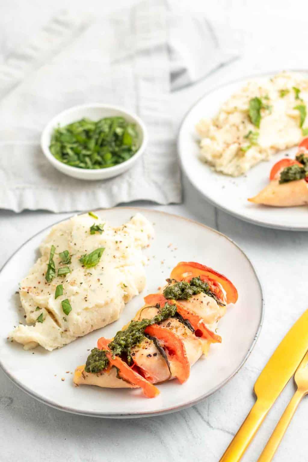 Hasselback Chicken with Pesto and Mozzarella Diabetes Strong