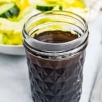 Balsamic Vinaigrette in front of a salad