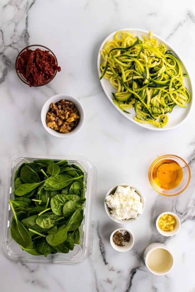 Mediterranean Zucchini Noodles with Goat Cheese Diabetes Strong