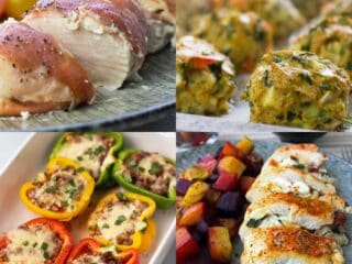 Collage of healthy dinner recipes for diabetics