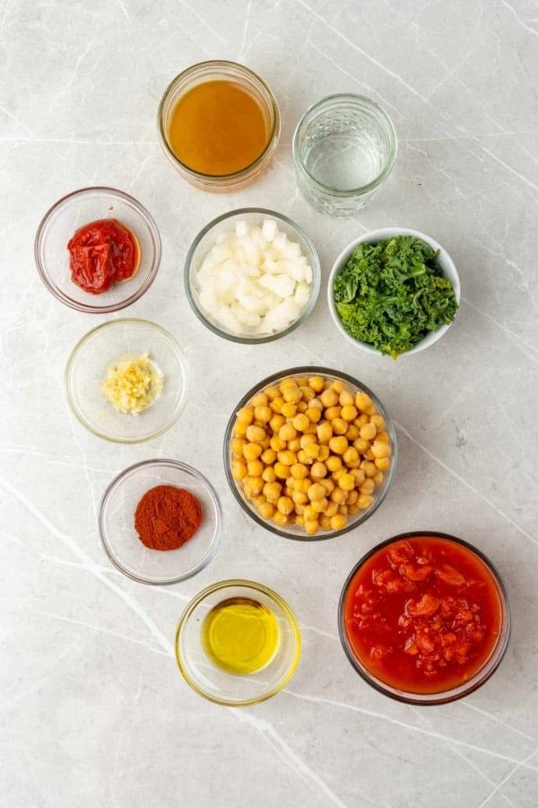 Stewed Chickpeas and Tomatoes with Kale Diabetes Strong