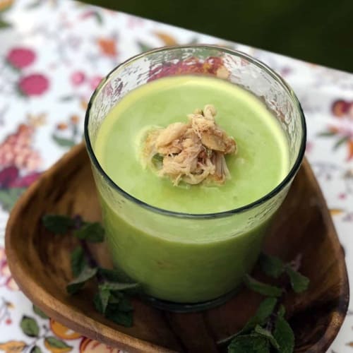 Cold Pea Soup with Crab and Mint Diabetes Strong
