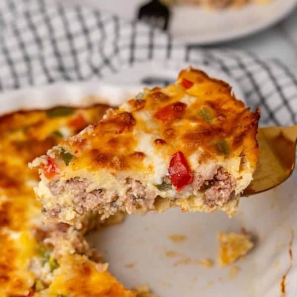 Crustless Quiche with Italian Turkey Sausage and Peppers Diabetes Strong