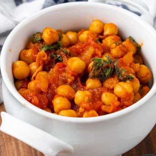 Stewed Chickpeas and Tomatoes with Kale Diabetes Strong